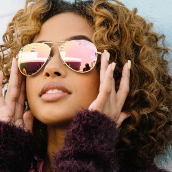 NWT RayBan Aviator RB3025 Copper Pink Mirror Lens Ray ban Sunglasses - Picture 1 of 16